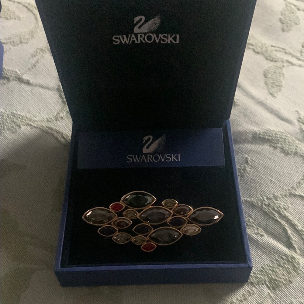 Swarovski Multicolor Crystal Brooch
